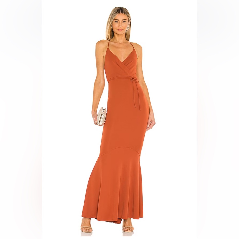 x REVOLVE Genevieve Maxi Dress in Burnt Sienna - size M